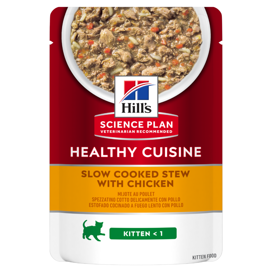 HILL'S Science Plan Healthy Cuisine Kitten Stew Chicken (12x85gr Pouches)