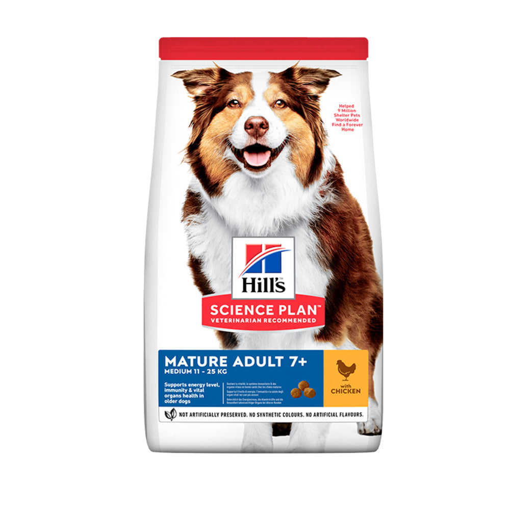 HILL'S Science Plan Medium Mature Adult 7+ Dog Dry Food With Chicken