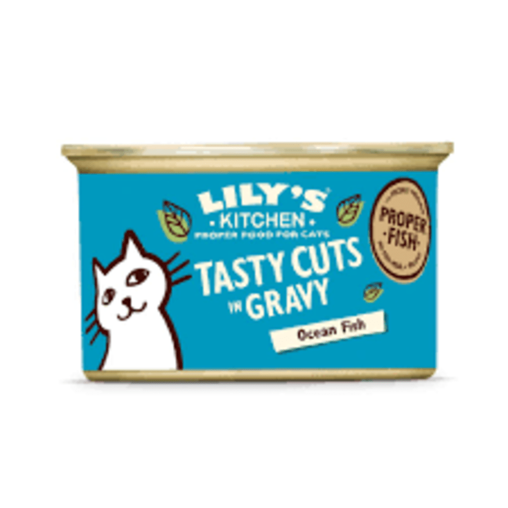 LILY'S KITCHEN Tasty Cuts Ocean Fish in Gravy Adult Cat Wet Food (24x85 gr)