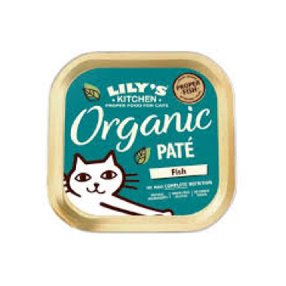 LILY'S KITCHEN Organic Fish Pate Adult Cat Wet Food Multipack (19x85 gr)