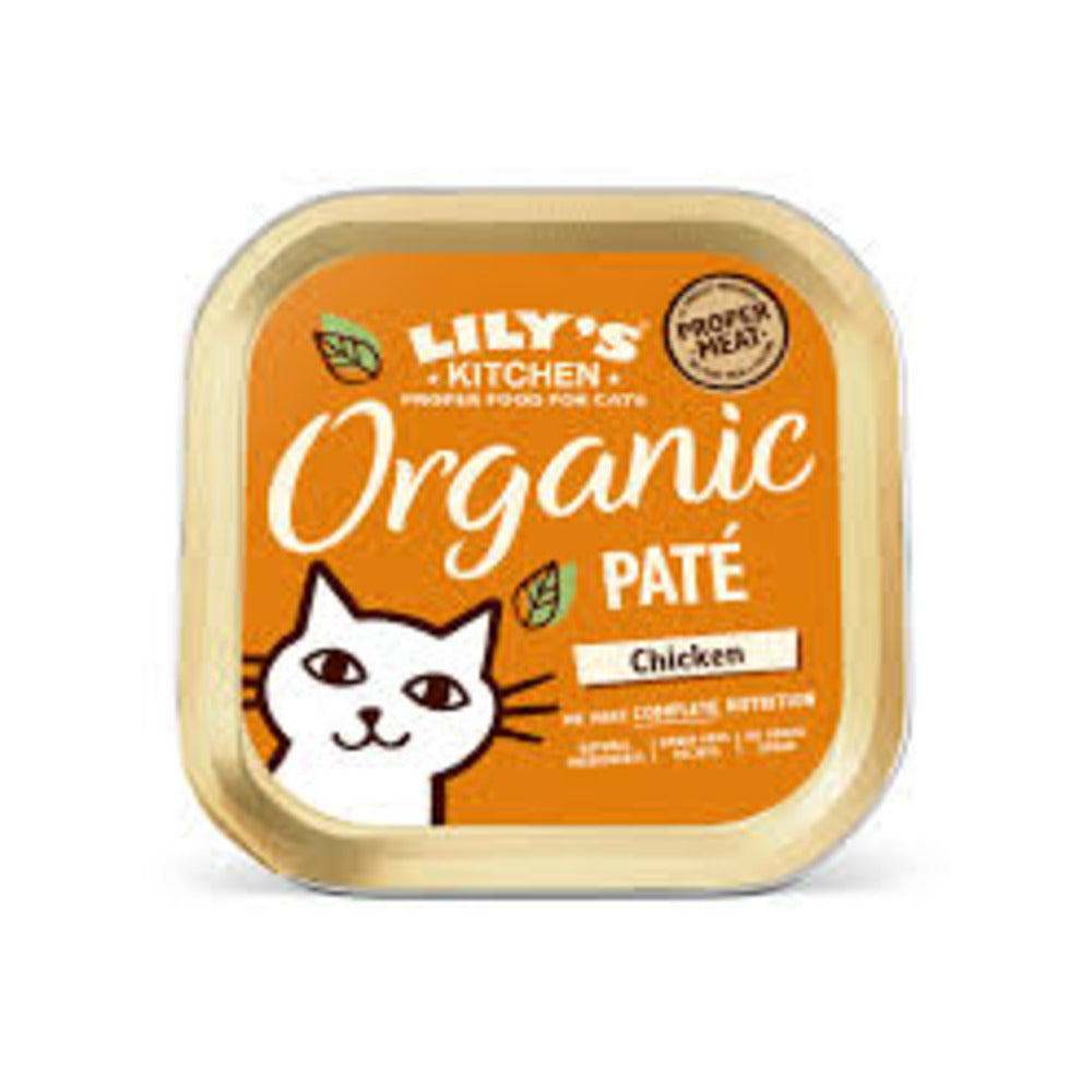 LILY'S KITCHEN Organic Chicken Pate Adult Cat Wet Food (85 gr)