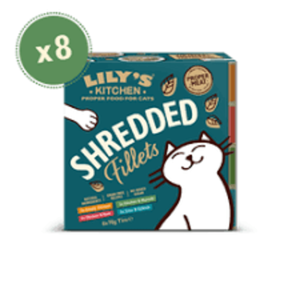 LILY'S KITCHEN Shredded Fillets Mix Wet Cat Food Multipack (8 x 70gr)