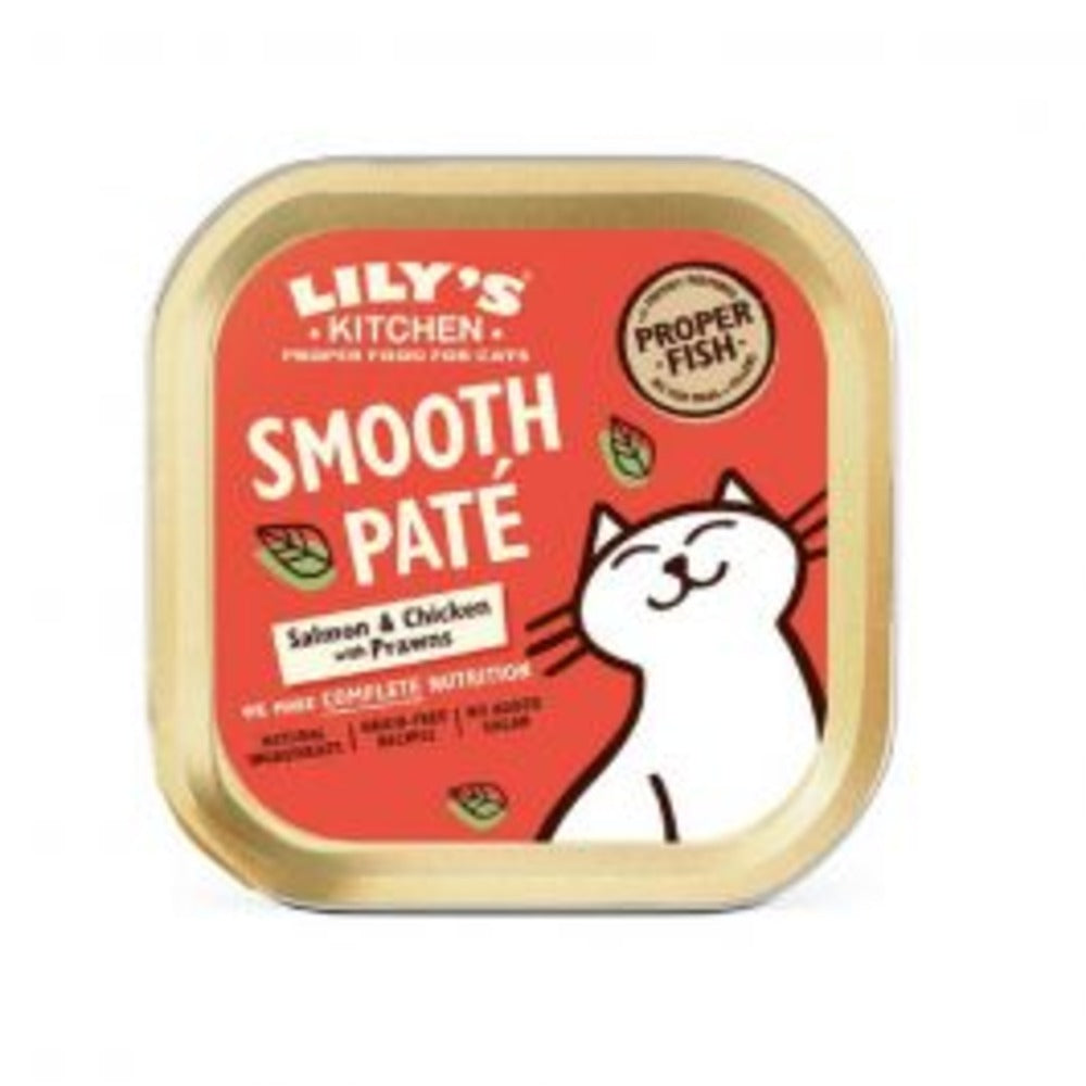 LILY'S KITCHEN Smooth Pate Salmon & Chicken With Prawns Adult Cat Wet Food Multipack (19x85 gr)