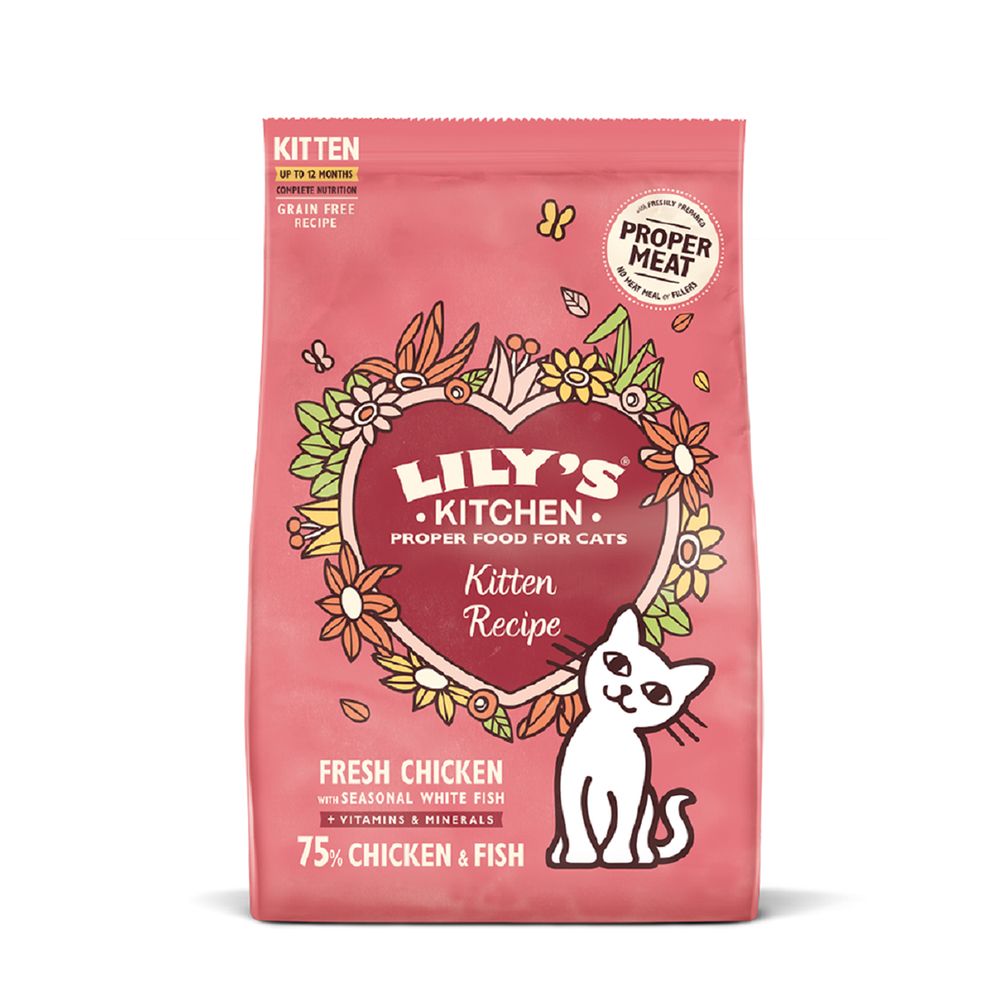 LILY'S KITCHEN Chicken & White Fish Kitten Dry Food (  800 gr)