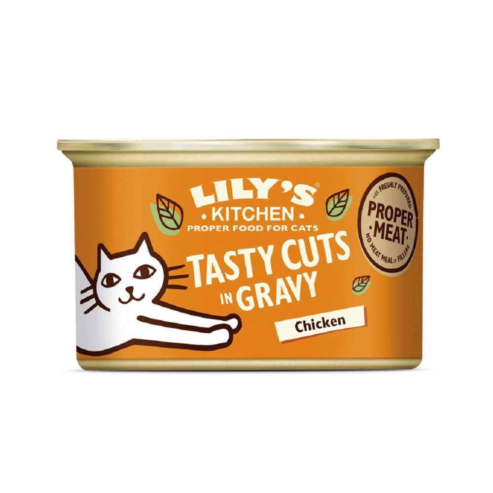 LILY'S KITCHEN Tasty Cuts Chicken in Gravy Adult Cat Wet Food (24x85 gr)