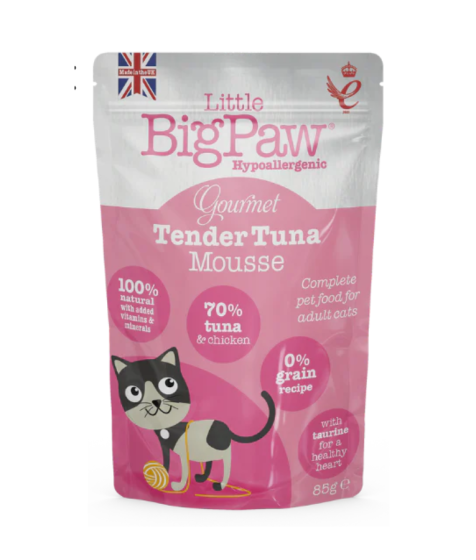 LITTLE BIG PAW Cat Gourmet Mousse Selection Pouches (Various Flavours 85gr)