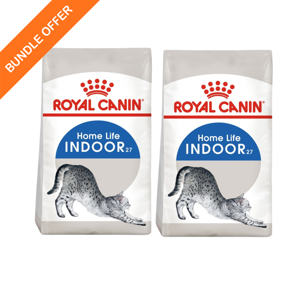 ROYAL CANIN Indoor Adult Cat Dry Food Bundle (2 kgs + 2 kgs)