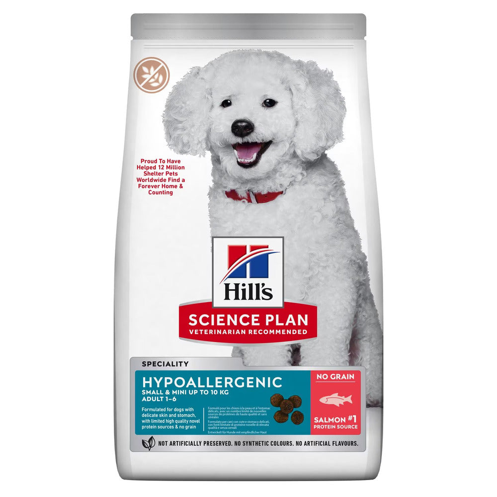 HILL'S Science Plan Hypoallergenic Grain Free Small & Mini Breed Adult Dog Dry Food With Salmon (1.5) kgs)