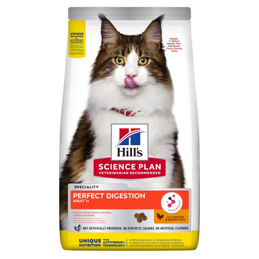 HILL'S Science Plan Perfect Digestion Adult Cat Dry Food With Chicken & Brown Rice