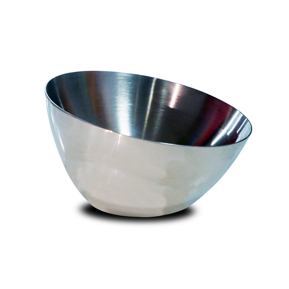 MAU Double Wall Stainless Steel Taper Cat Bowl 160 ml (Silver Color)