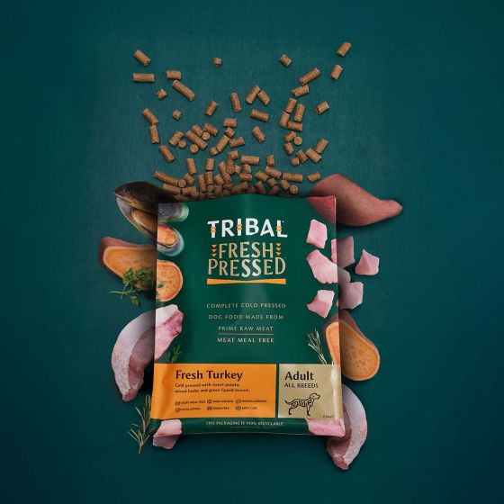 TRIBAL Fresh Pressed Complete Cold Pressed Adult Dry Dog Food With Turkey