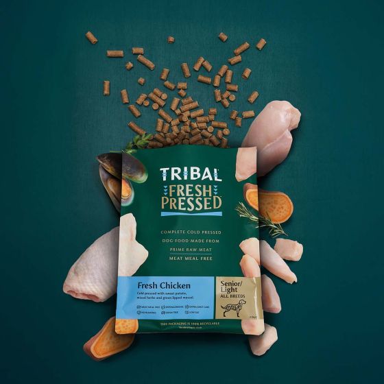 TRIBAL Fresh Pressed Complete Cold Pressed Senior Dog Dry Food With Chicken