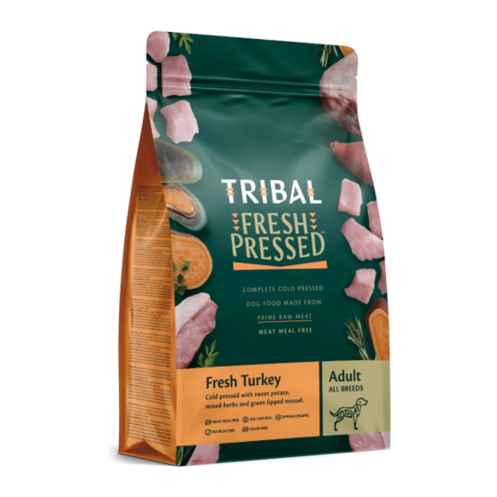 TRIBAL Fresh Pressed Complete Cold Pressed Adult Dry Dog Food With Turkey