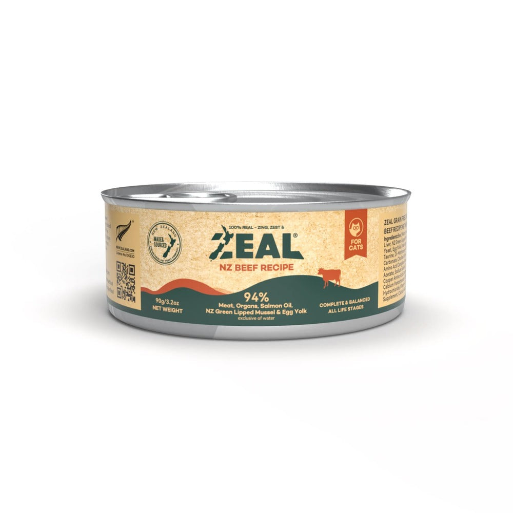 ZEAL Grain Free Beef Cat Wet Food (90gr Tin)