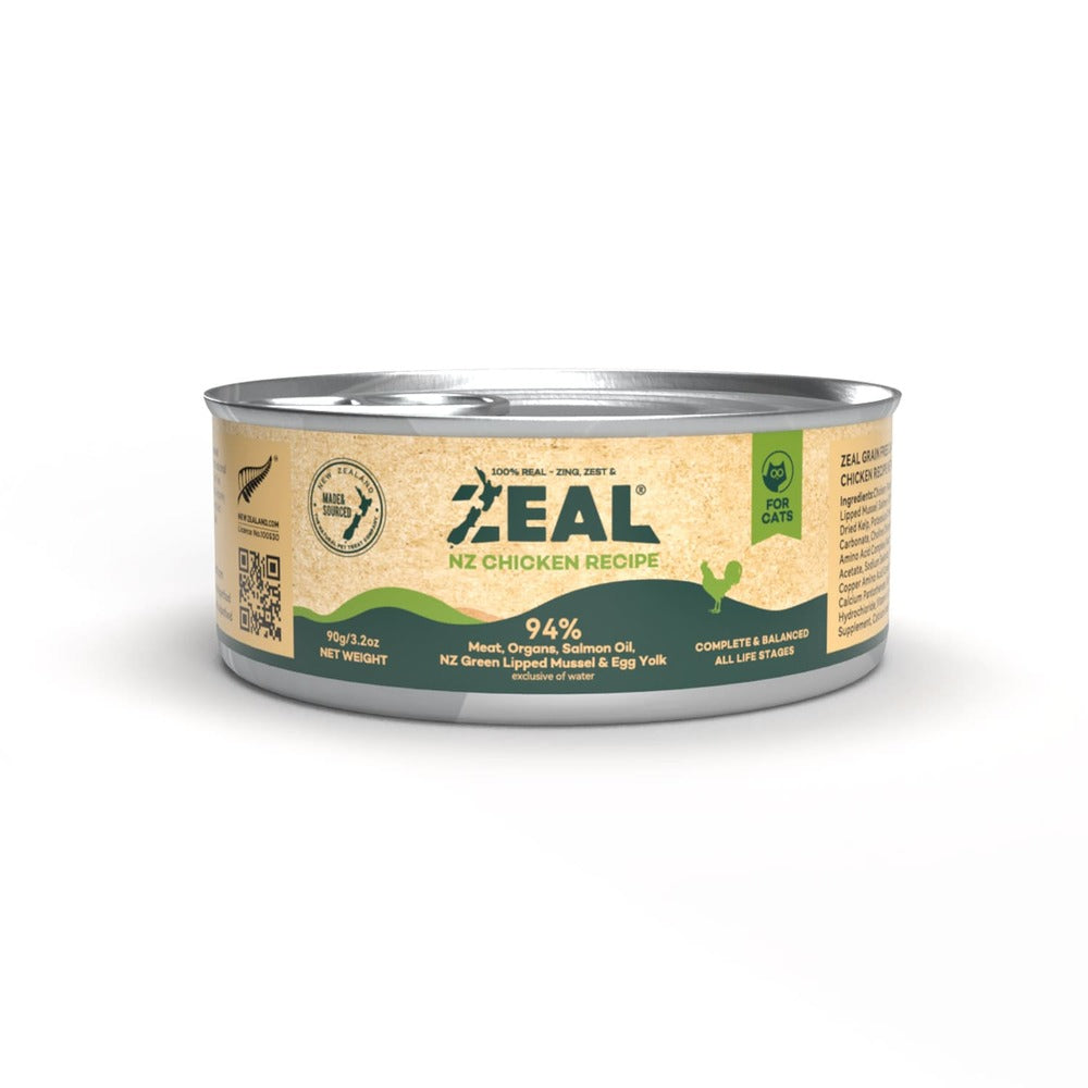 ZEAL Grain Free Chicken Cat Wet Food (90gr Tin)