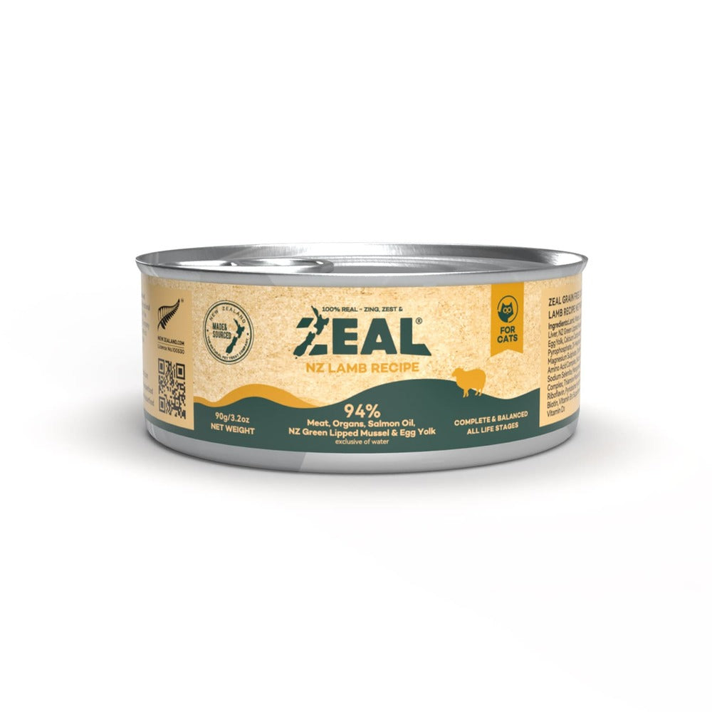 ZEAL Grain Free Lamb Cat Wet Food (90gr Tin)