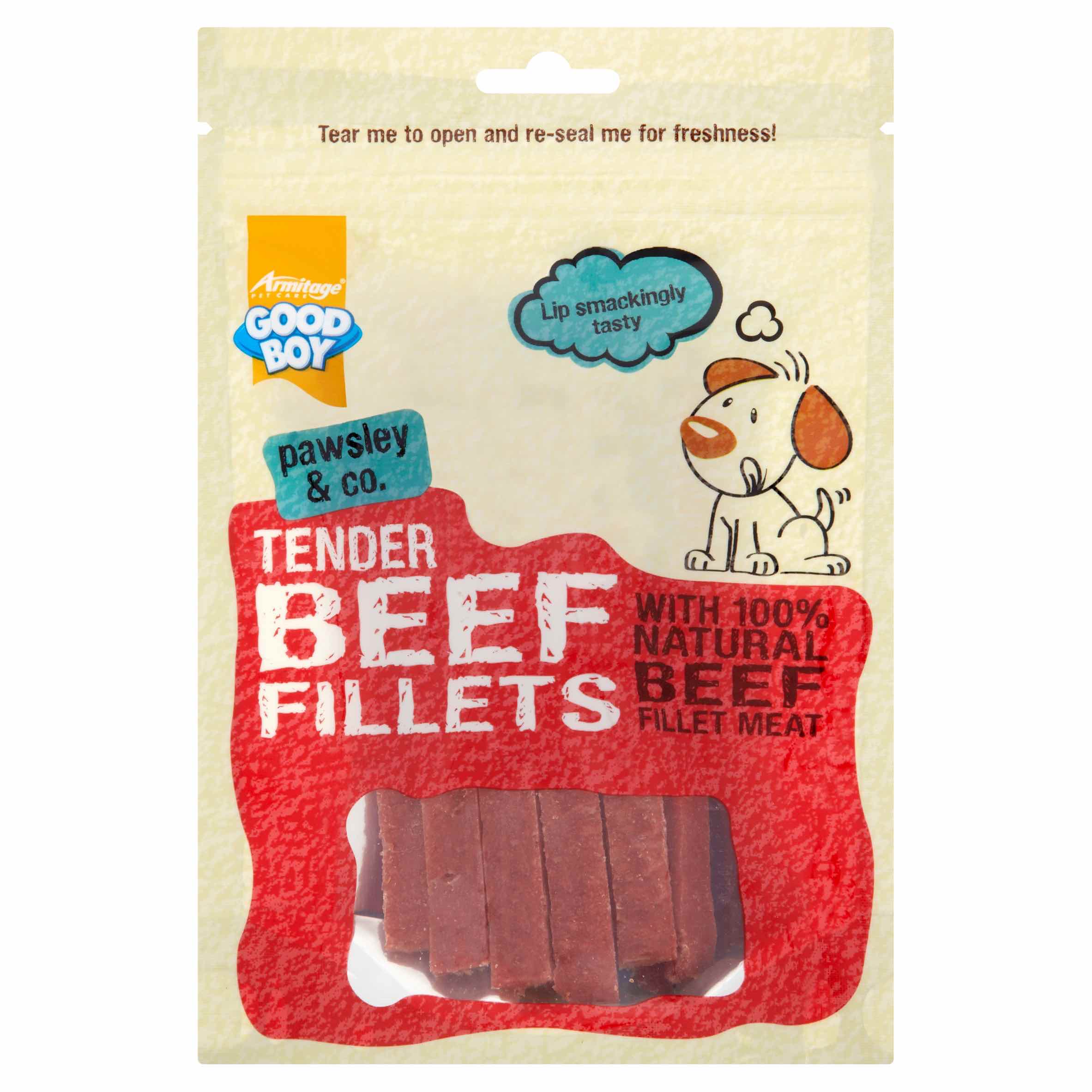 GOOD BOY Tender Beef Fillets (90gr)