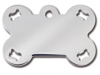 ID TAG - Bone Chrome with Cut-out