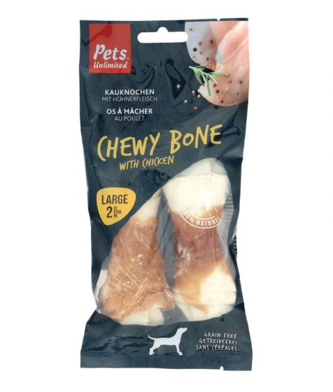 PETS UNLIMITED  Chewy Bone With Chicken