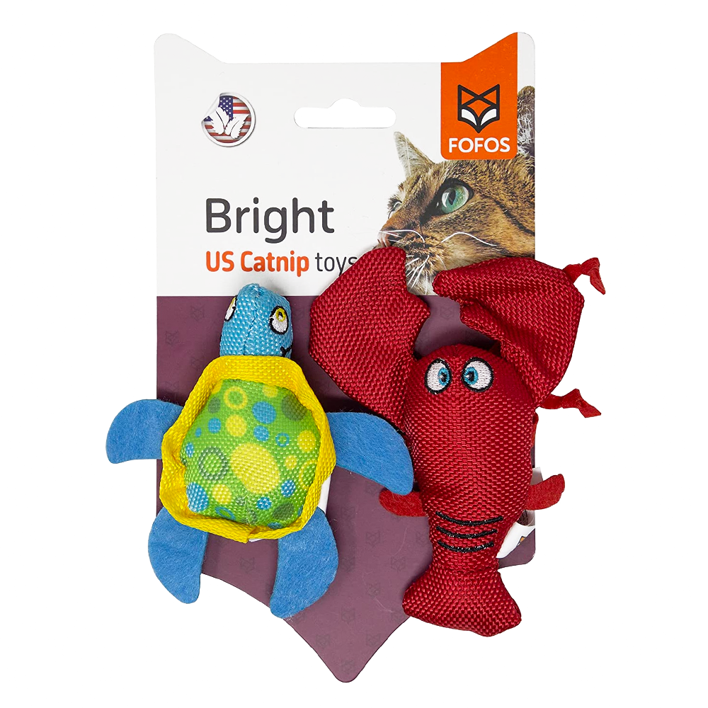 FOFOS Turtle & Lobster Cat Toy Set