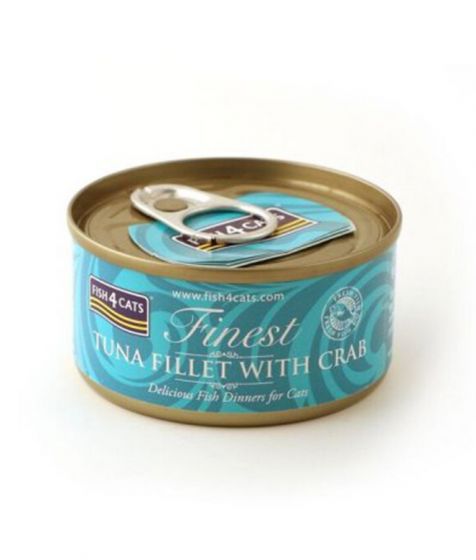 FISH4CATS Tuna Fillet with Crab (70gr Tin)