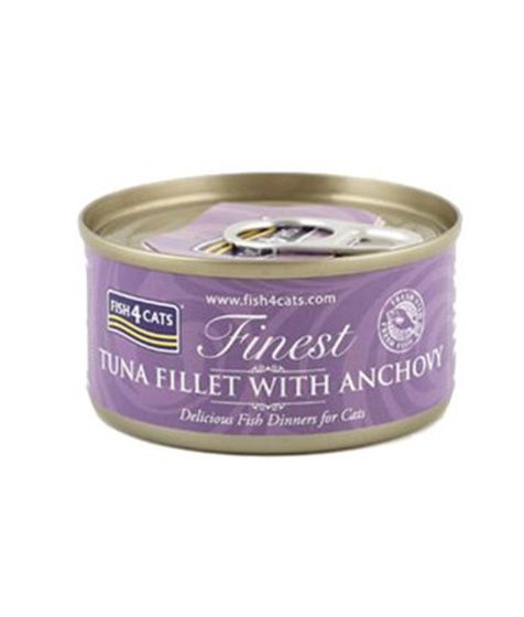 FISH4CATS Tuna Fillet with Anchovy (70gr Tin)