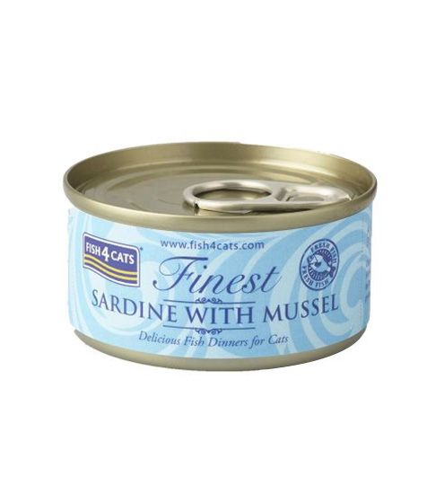 FISH4CATS Sardine with Mussel (70gr Tin)