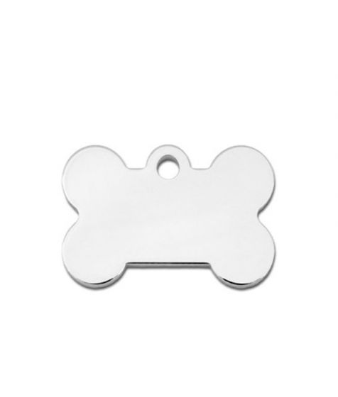 ID TAG - Bone Brass Plated WIth Chrome (Small)