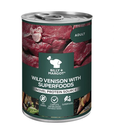 BILLY+MARGOT Dog Wild Venison with Superfoods (395gr Can)