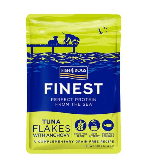 FISH4DOGS Tuna Flakes with Anchovy (100gr Pouch)