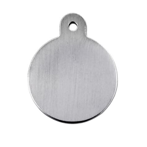ID TAG - Brushed Chrome Circle (Small)