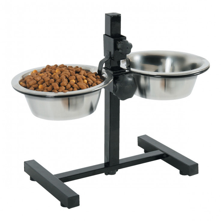 ZOLUX Adjustable Stand with Stainless Steel Bowls (0.7L)