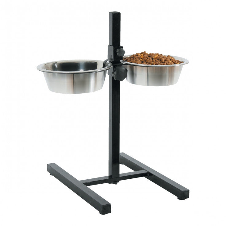 ZOLUX Adjustable Stand with Stainless Steel Bowls (1.5L)