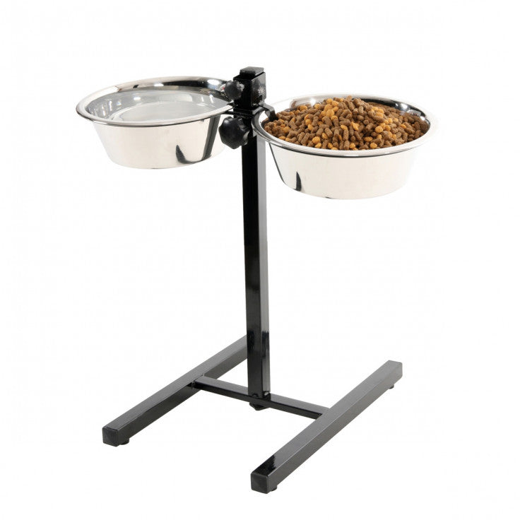 ZOLUX Adjustable Stand with Stainless Steel Bowls (2.5L)