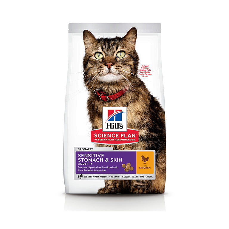 HILL'S Science Plan Sensitive Stomach & Skin Adult Cat with Chicken
