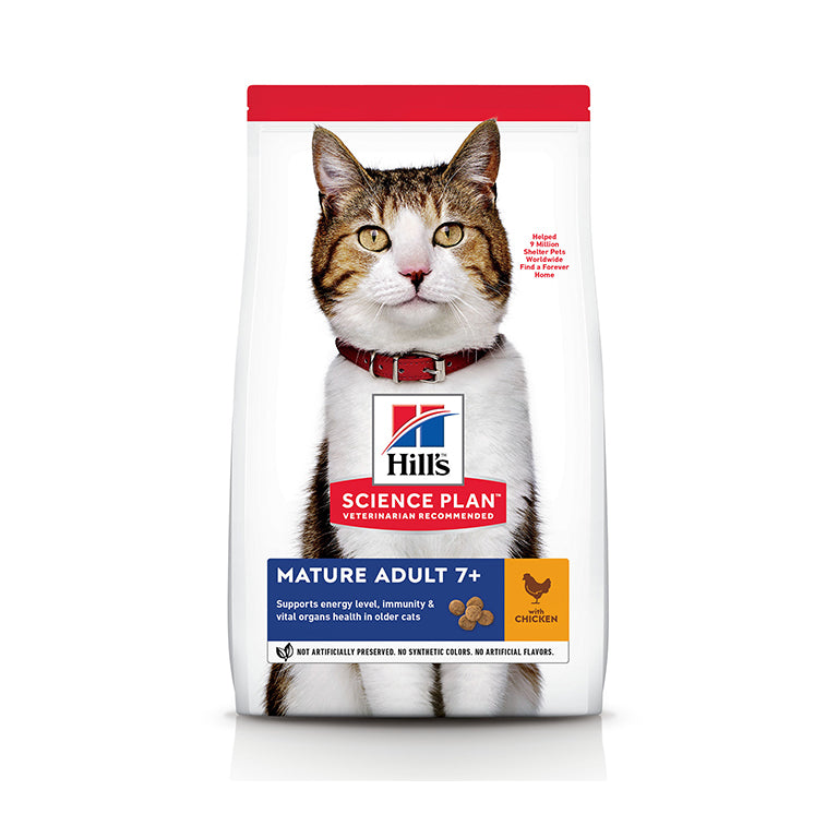 HILL'S Science Plan Mature Adult Cat 7+ Dry Food With Chicken