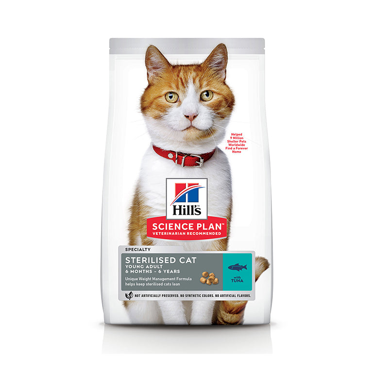 HILL'S Science Plan Sterilised Adult Cat Dry Food With Tuna (1.5kgs)