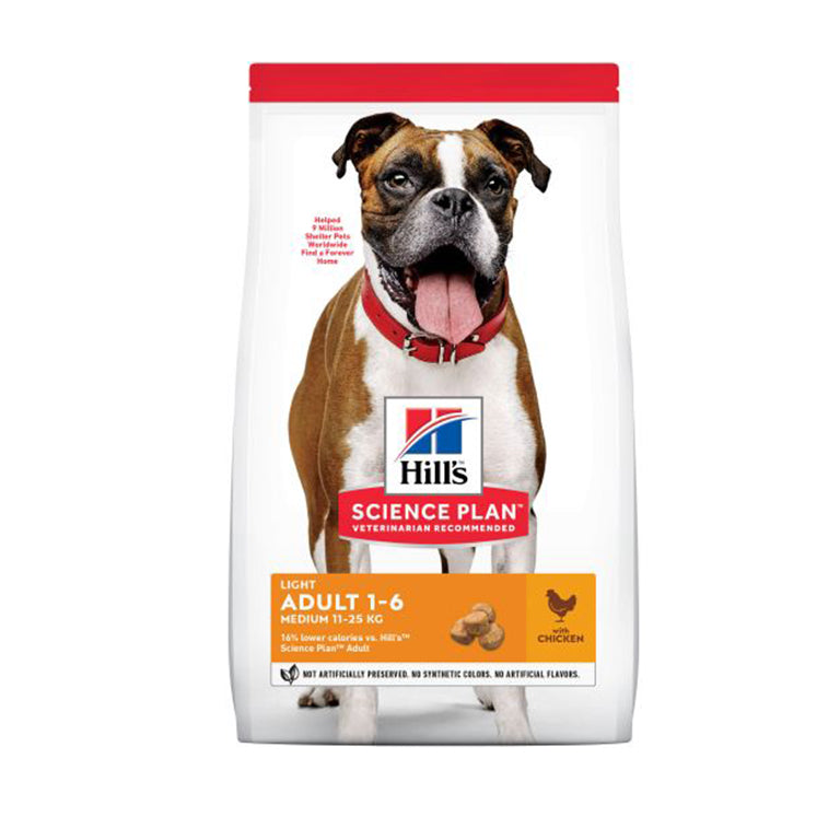 HILL'S Science Plan Light Medium Adult Dog Dry Food With Chickenf