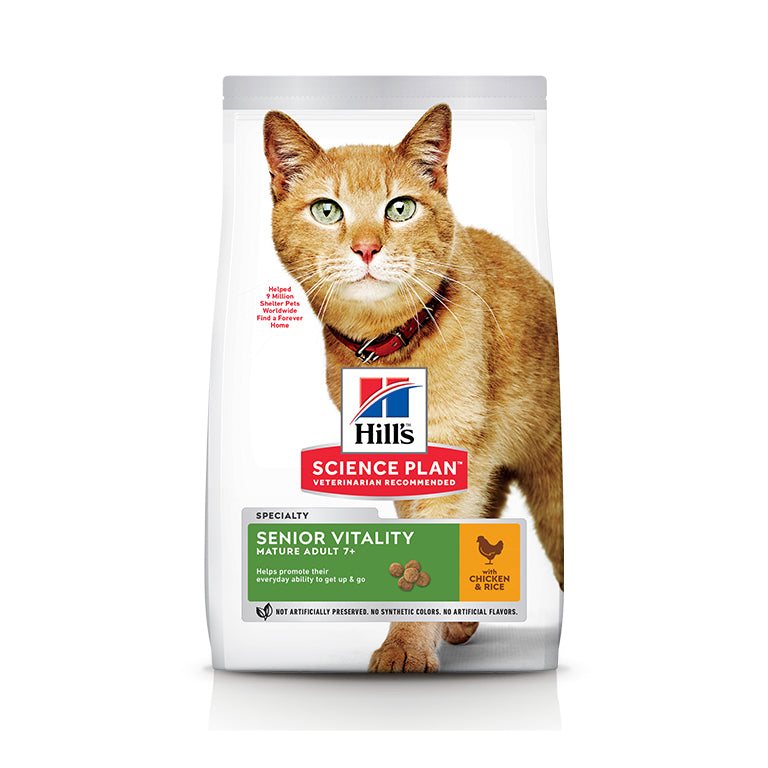 HILL'S Science Plan Senior Vitality Adult Cat 7+ Chicken & Rice (1.5kgs)