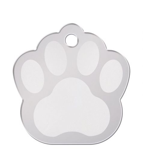 ID TAG - Two-Tone Painted Brass Paw (Various Colors)