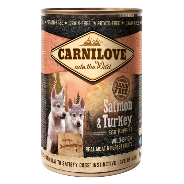 CARNILOVE Salmon & Turkey For Puppies (400gr Can)