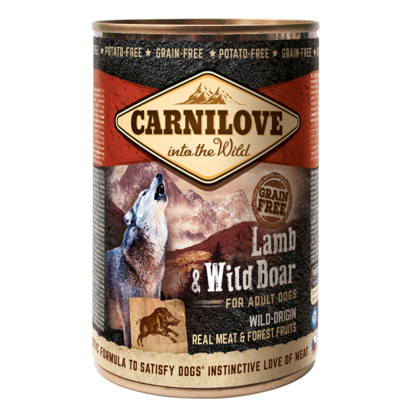 CARNILOVE Lamb & Wild Boar For Adult Dogs (400gr Can)