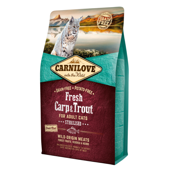 CARNILOVE Fresh Carp & Trout For Adult Cats (2kgs)