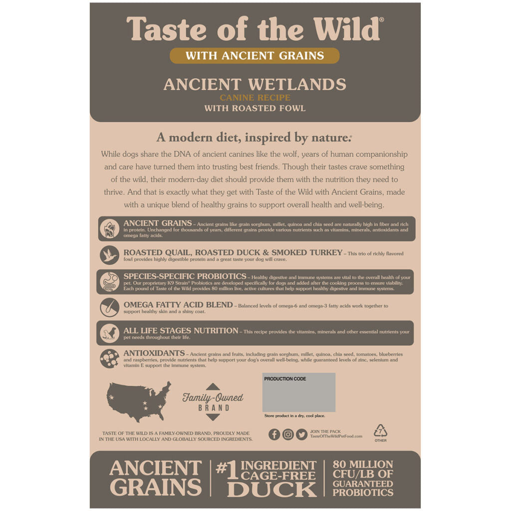 TASTE OF THE WILD Ancient Wetlands Canine Recipe