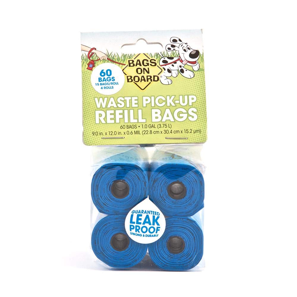 BAGS ON BOARD Refill Pack Blue 60 bags (4×15)