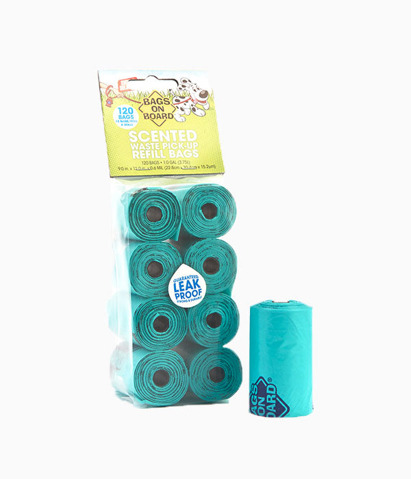BAGS ON BOARD Refill Pack Scented Green Roll 120 bags (8×15)