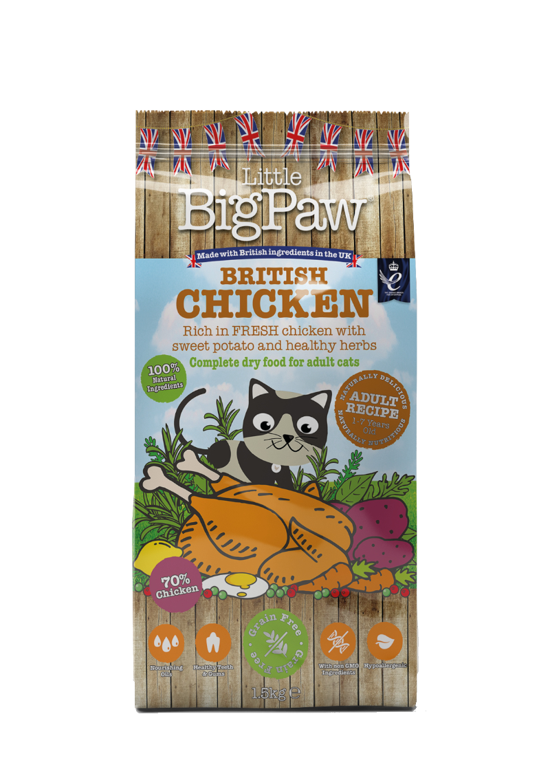 LITTLE BIG PAW Adult Cat British Chicken (1.5 kgs)