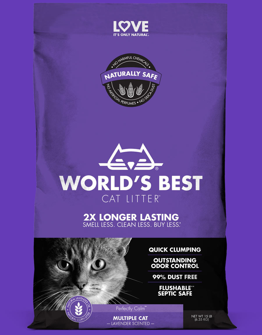 WORLD'S BEST Lavender Scented Clumping Cat Litter