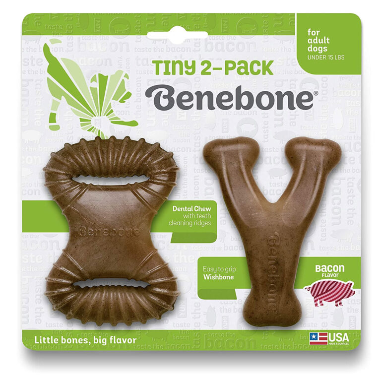 BENEBONE 2-Pack Dental Chew/Wishbone Tiny (Bacon)