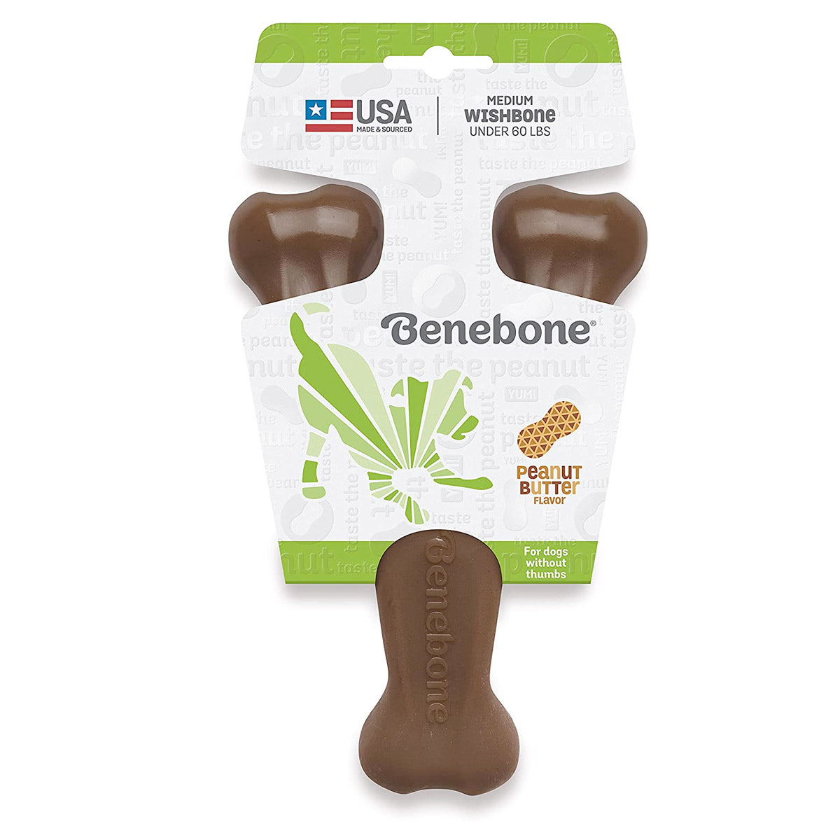 BENEBONE Wishbone Dog Chew Toy (Peanut)